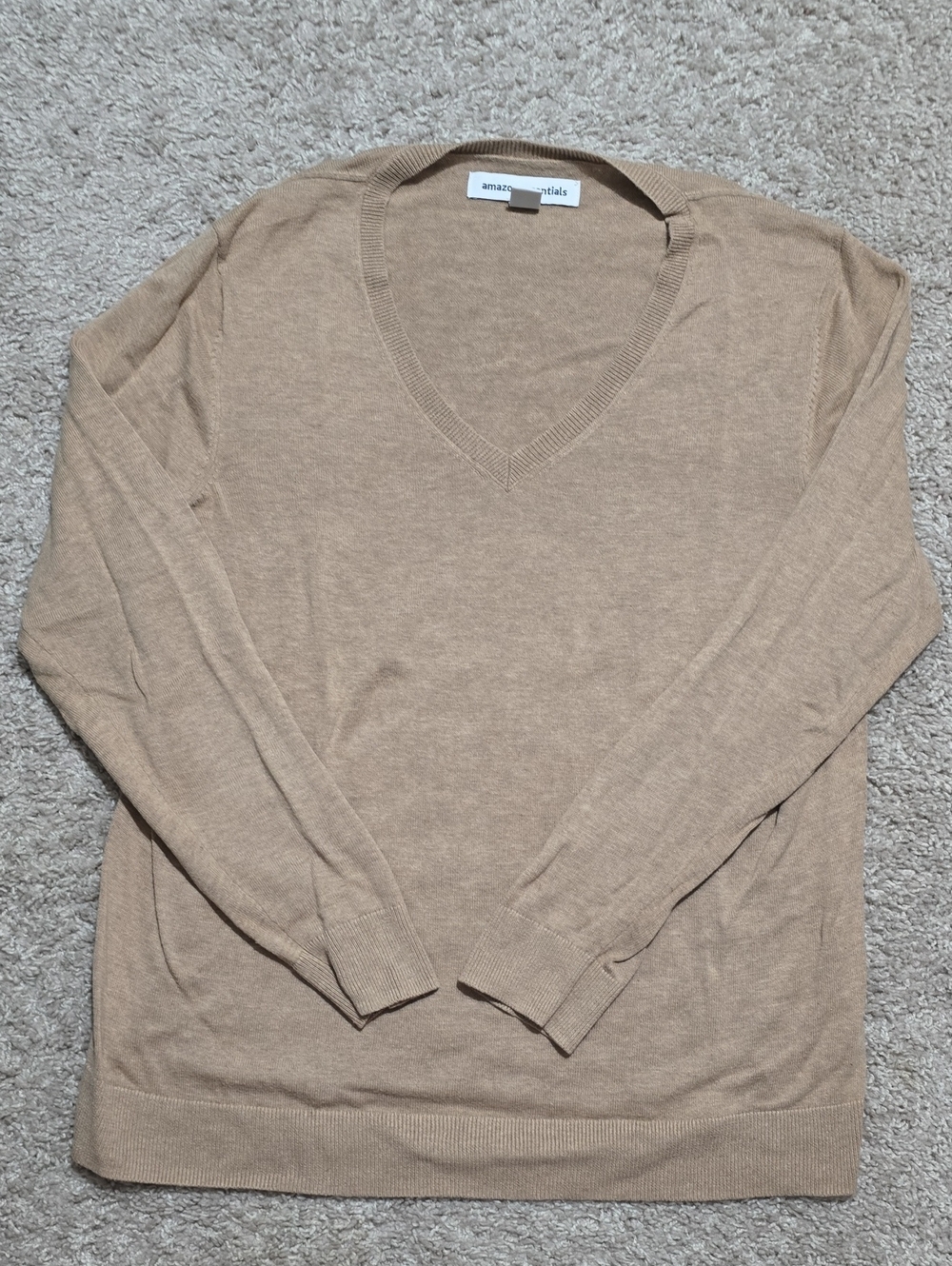 Amazon Essentials Women’s V-Neck Sweater - Tan